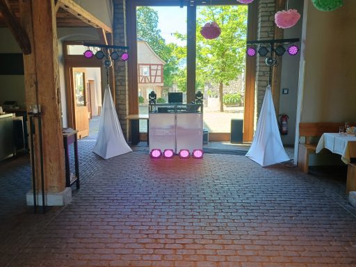 Aufbau bei einer Hochzeit